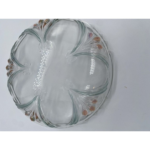 Mikasa French Floral Bouquet 12.5" Round Serving Glass Platter, Made in Germany - Picture 3 of 5